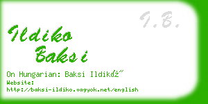 ildiko baksi business card